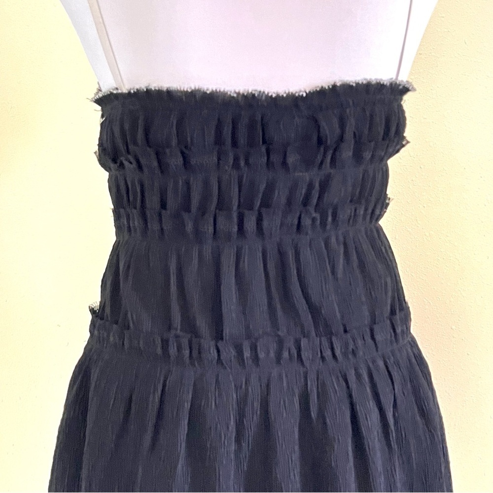Zara Black Mini Dress with White Straps - Picture 10 of 12